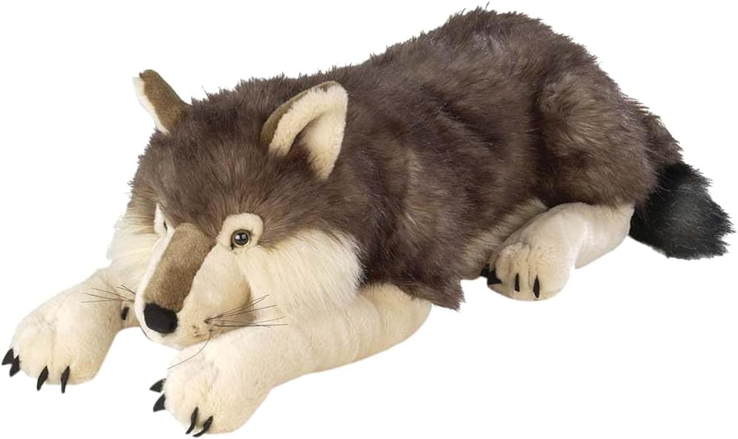 Jumbo Wolf Plush 30 Inches - Giant Wolf Stuffed Animal Gifts for Kids (image for) Jumbo Wolf Plush 30 Inches - Giant Wolf Stuffed Animal Gifts for Kids
